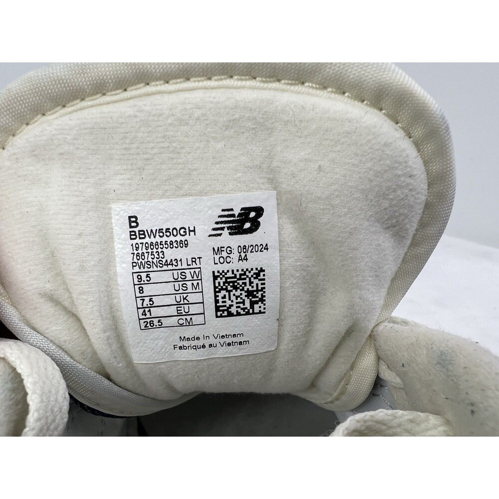 New Balance 550 Navy Blue Denim Heron Angora Suede Sneakers Mens 8 /Womens 9.5 B - Picture 9 of 10